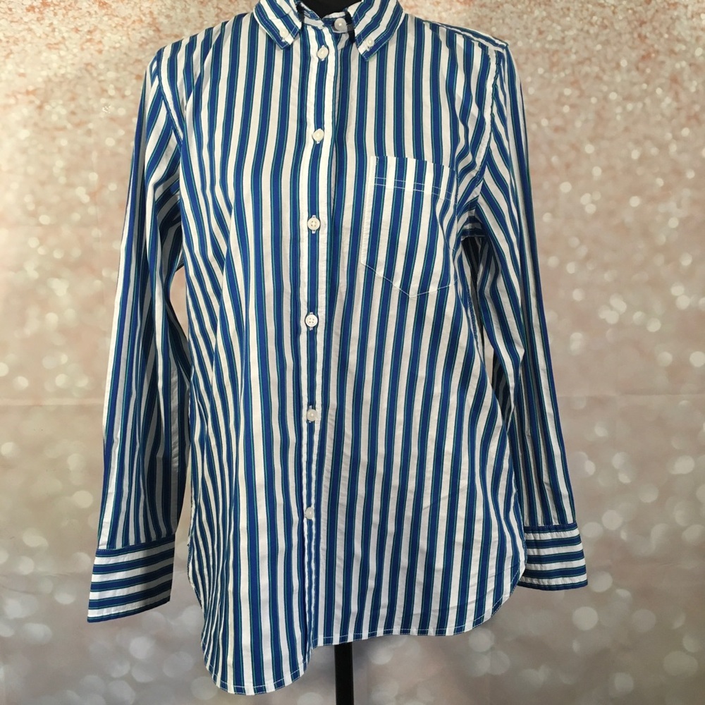 J. Crew Stripped Button Down Long-sleeve Shirt